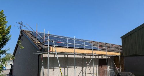 Spring Gardens Holiday Park solar panels on clubhouse roof